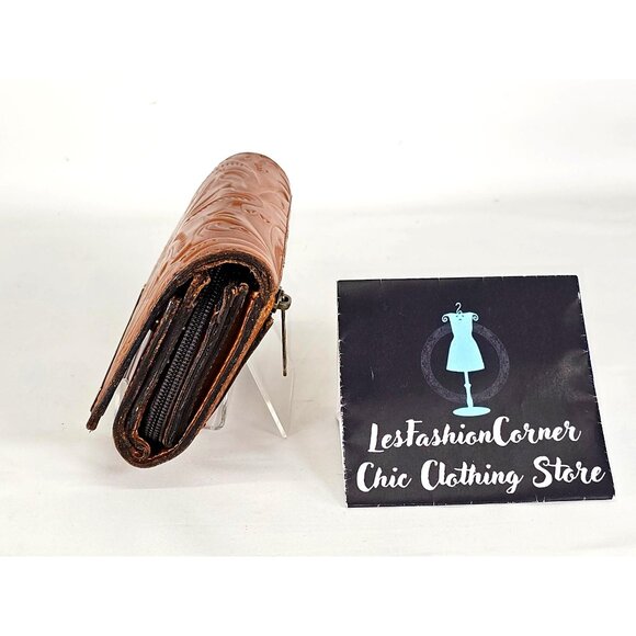 Patricia Nash Women's Cognac Leather Cametti Florence Wallet Trifold 297 - Picture 3 of 12